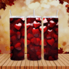 Red Hearts with Red Background 20oz Tumbler - Lifestyle