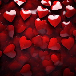 Red Hearts with Red Background 20oz Tumbler - Render