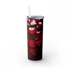 Red Hearts with Red Background 20oz Tumbler - Right