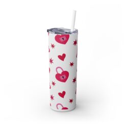 Heart Locks, Keys and Hearts with White Background 20oz Tumbler - Left