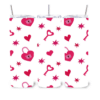 Heart Locks, Keys and Hearts with White Background 20oz Tumbler - Lifestyle
