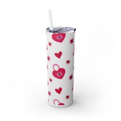 Heart Locks, Keys and Hearts with White Background 20oz Tumbler - Right