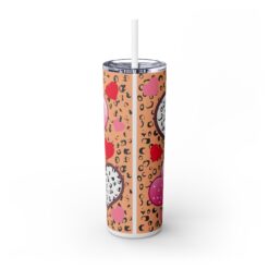 Red, Pink and White Hearts with Abstract Background 20oz Tumbler - Back