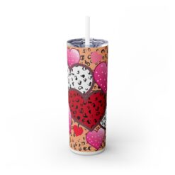 Red, Pink and White Hearts with Abstract Background 20oz Tumbler - Front