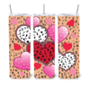 Red, Pink and White Hearts with Abstract Background 20oz Tumbler - Lifestyle