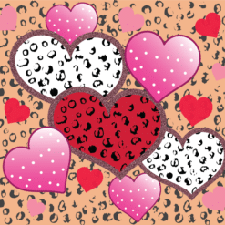 Red, Pink and White Hearts with Abstract Background 20oz Tumbler - Render