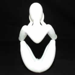 Celestial Resonance Abstract Human Sculpture - Smooth - Back