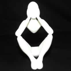 Celestial Resonance Abstract Human Sculpture - Smooth - Front