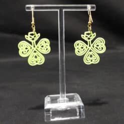 Celtic Shamrock Matte PLA 3D Printed Earrings - Back
