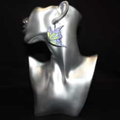 Colourful Butterfly Matte PLA 3D Printed Earrings - Head