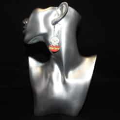 Easter Rabbit Matte PLA 3D Printed Earrings - Head