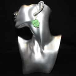 Four Leaf Clover Matte PLA 3D Printed Earrings - Head