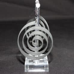 Hypnotic Spiral Black Earrings - Front