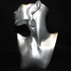 Mandala Flower Matte PLA 3D Printed Earrings - Head