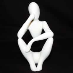 NObody The Thinker Minimalist Sculpture - Fuzzy - Front