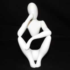 NObody The Thinker Minimalist Sculpture - Smooth - Front