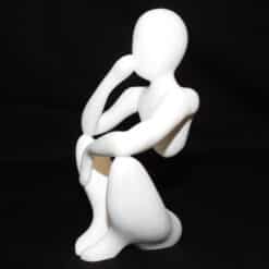NObody The Thinker Minimalist Sculpture - Smooth - Left