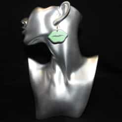 St. Patrick’s Day Lips Matte PLA 3D Printed Earrings - Head