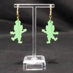 St. Patrick's Leprechaun Matte PLA 3D Printed Earrings - Back