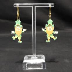 St. Patrick's Leprechaun Matte PLA 3D Printed Earrings - Front