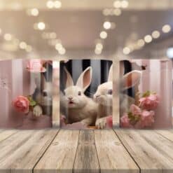 3D Easter Bunnies 15oz Mug - Lifestyle