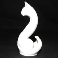 Cat Sitting Minimalist Sculpture - Left