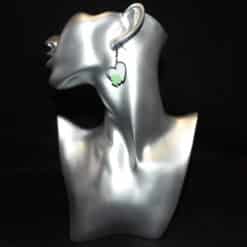 Clover Heart Matte PLA 3D Printed Earrings - Head