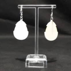 Cracked Easter Egg Matte PLA 3D Printed Earrings - Back