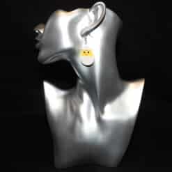 Cracked Easter Egg Matte PLA 3D Printed Earrings - Head