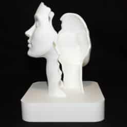 Duality Faces Minimalist Sculpture - Back