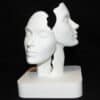 Duality Faces Minimalist Sculpture - Front