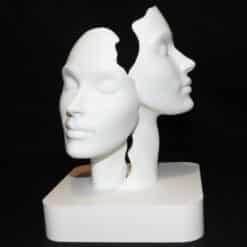 Duality Faces Minimalist Sculpture - Front