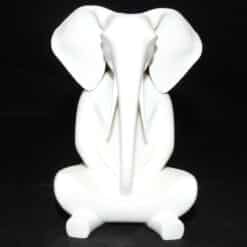 Elephant Zen Yoga Sculpture - Front