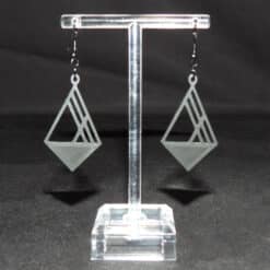 Esencia Geometric Elegance Matte PLA 3D Printed Earrings - Back