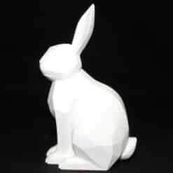 Geometric Rabbit Sculpture - Left