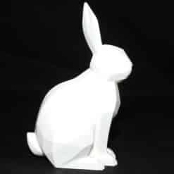 Geometric Rabbit Sculpture - Right