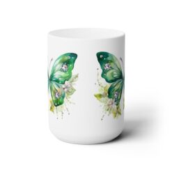 Green Butterflies 15oz Mug - Front