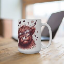 Highland Cow _I LOVE YOU_ 15oz Mug - Lifestyle