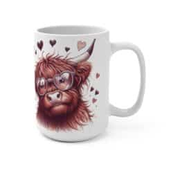 Highland Cow _I LOVE YOU_ 15oz Mug - Right