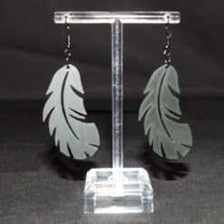 Leaf Matte PLA 3D Printed Earrings - Back