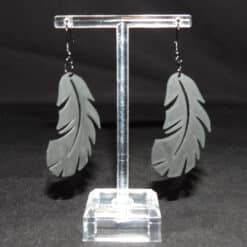 Leaf Matte PLA 3D Printed Earrings - Front