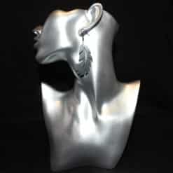 Leaf Matte PLA 3D Printed Earrings - Head