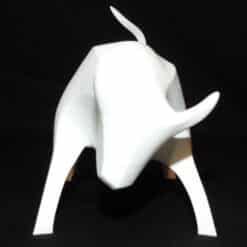 Minimalist Bull Sculpture - Front