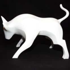 Minimalist Bull Sculpture - Left