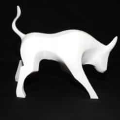 Minimalist Bull Sculpture - Right