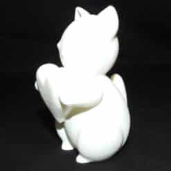 Minimalist Kitten Holding Heart - Left