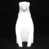 Minimalist Polar Bear Sitting Sculpture - Front