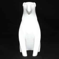 Minimalist Polar Bear Sitting Sculpture - Front