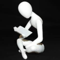 Minimalist Reading Book Sculpture - Left