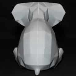 Minimalist Sitting Elephant Sculpture - Back